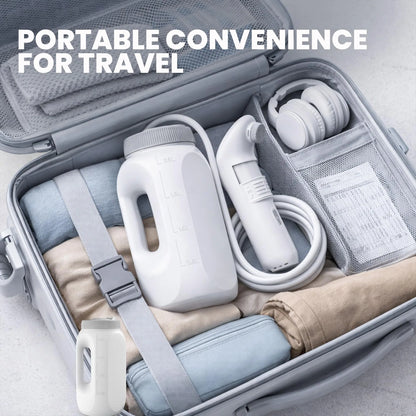 Portable Convenience for Travel - 2Clean 2.5L Bidet Set Packed in Luggage Suitcase