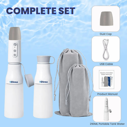 2Clean Complete Set with 290ml Water Tank, Dust Cap, USB Cable, and Manual